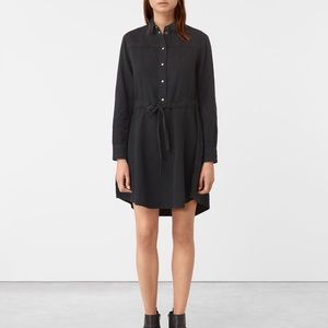 All saints sanko denim tie dress - Black sz 8
